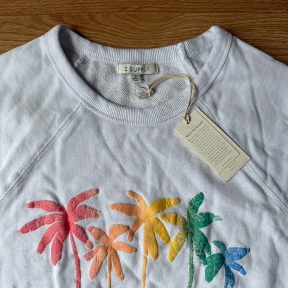 Z Supply Vintage Palm Women's Sweatshirt Size Small NWT - Picture 5 of 8